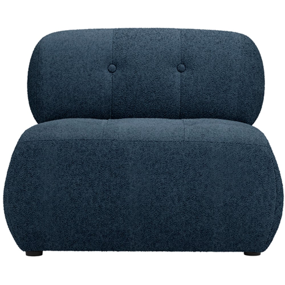 Reese Midnight Blue Boucle Fabric Accent Chair Image 3