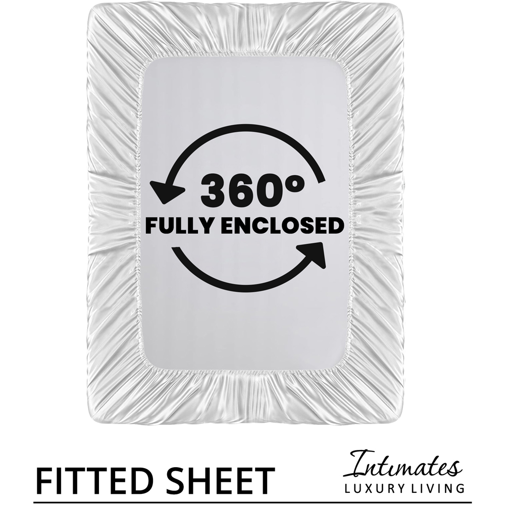 Intimates King Size White Satin Bedding Set Image 8