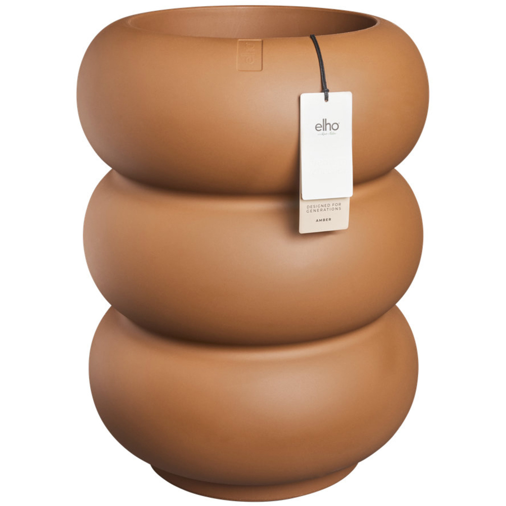 elho Amber Caramel Roll High Plastic Plant Pot 43cm Image 5