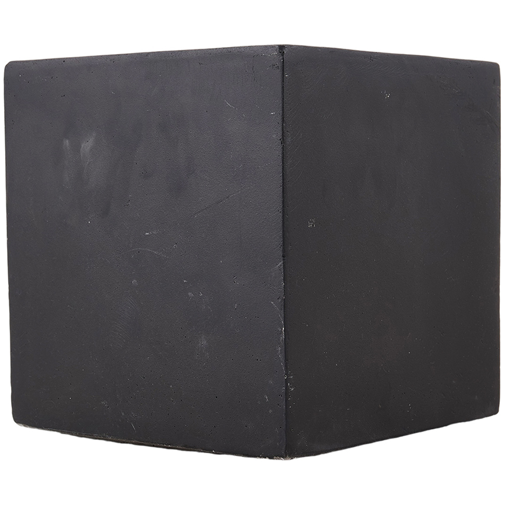 Living and Home Black Square Cement Planter with Drainage Holes 30 x 30cm Image 5