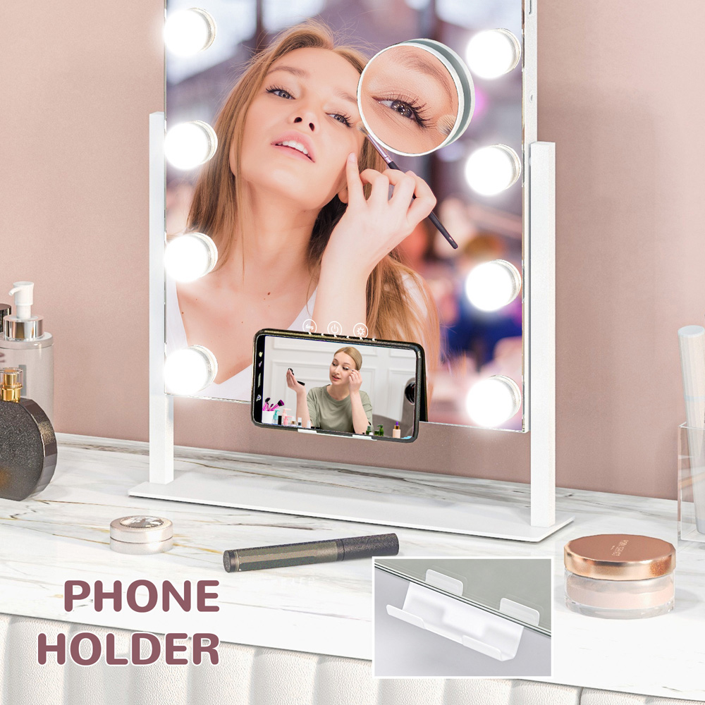 Portland Hollywood LED Lighted Vanity Mirror with USB Port Image 4