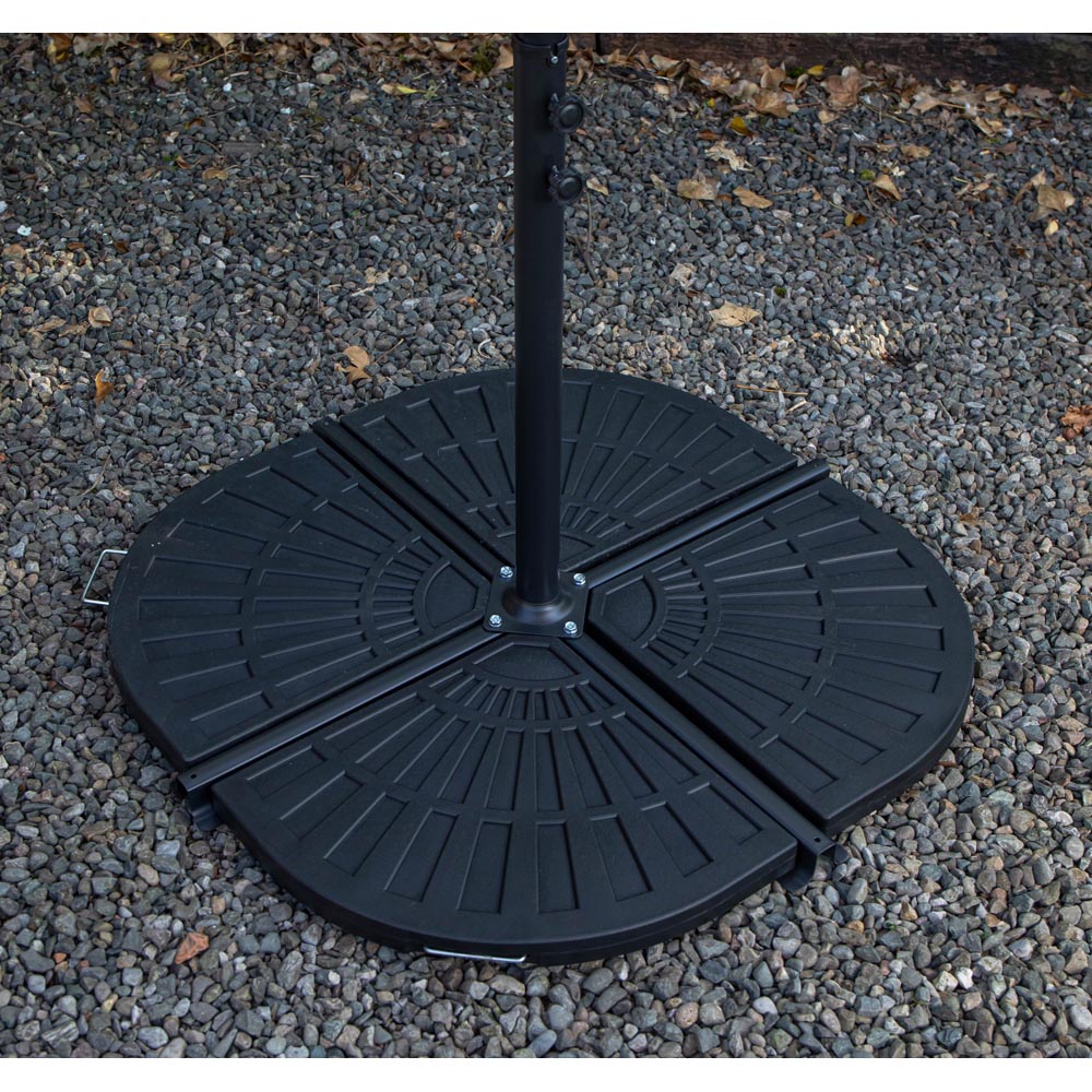 Samuel Alexander 6 Seater Garden Dining Table with Beige Banana Parasol and Base 3m Image 6