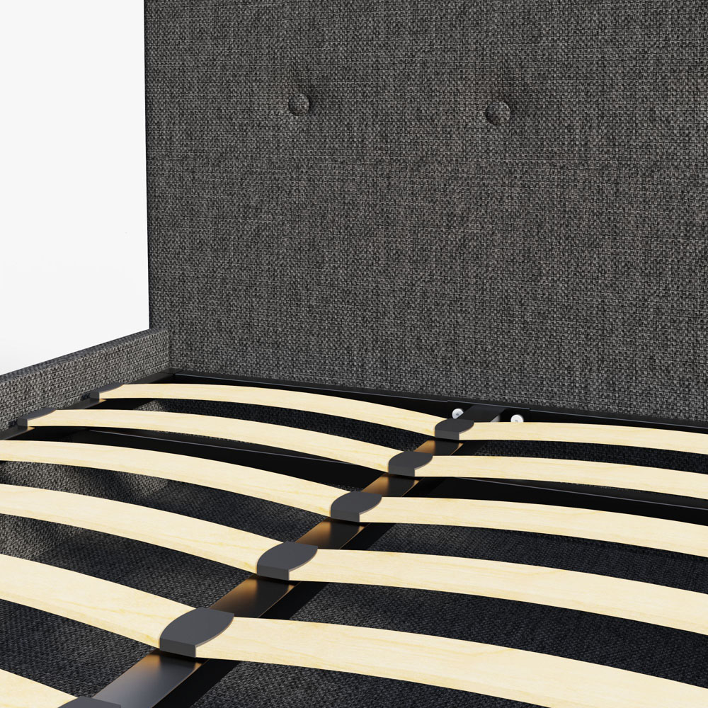 GFW Ashbourne Single Grey Bed Frame Image 6