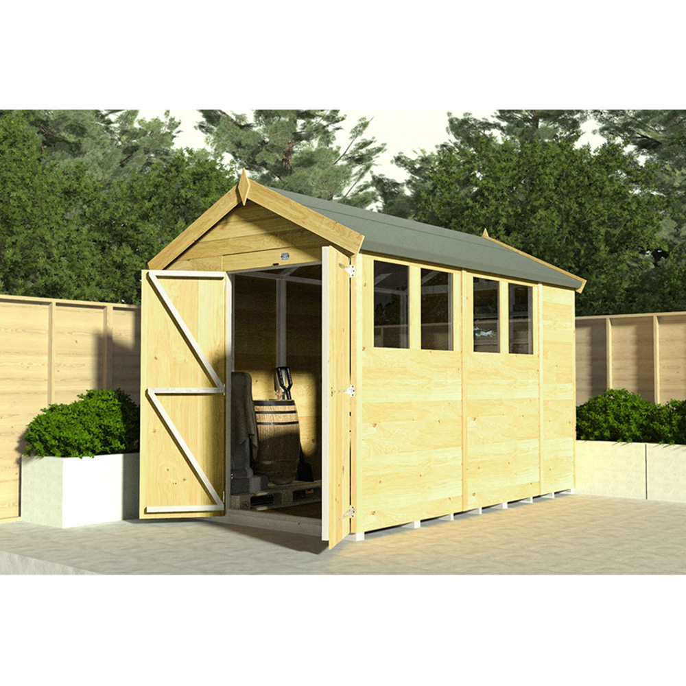 DIY Sheds 6 x 20ft Tongue and Groove Timber Apex Security Shed Image 4