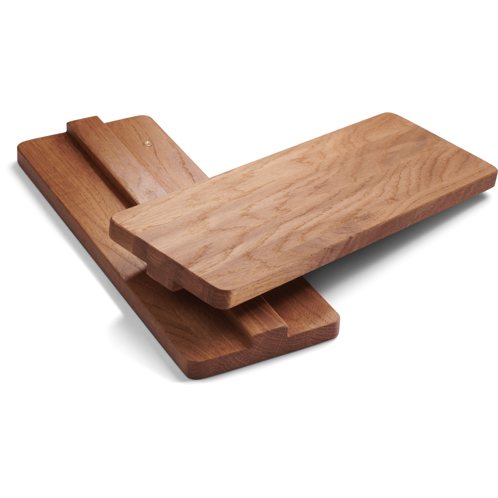 Terma Bookie Oak Wood Towel Rail Shelf 400mm Image 4