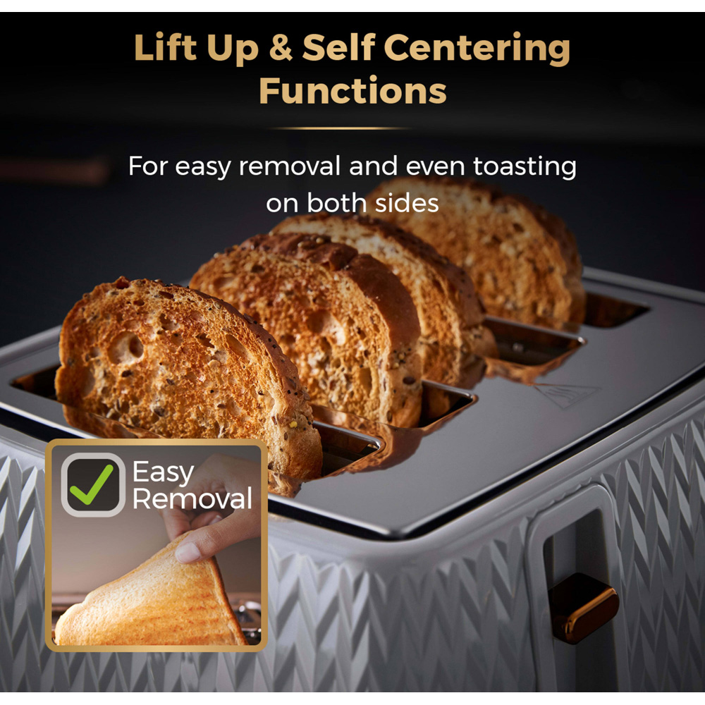 Tower Empire EEJB324 Grey 4 Slice Toaster and 1.7L Kettle Set Image 5