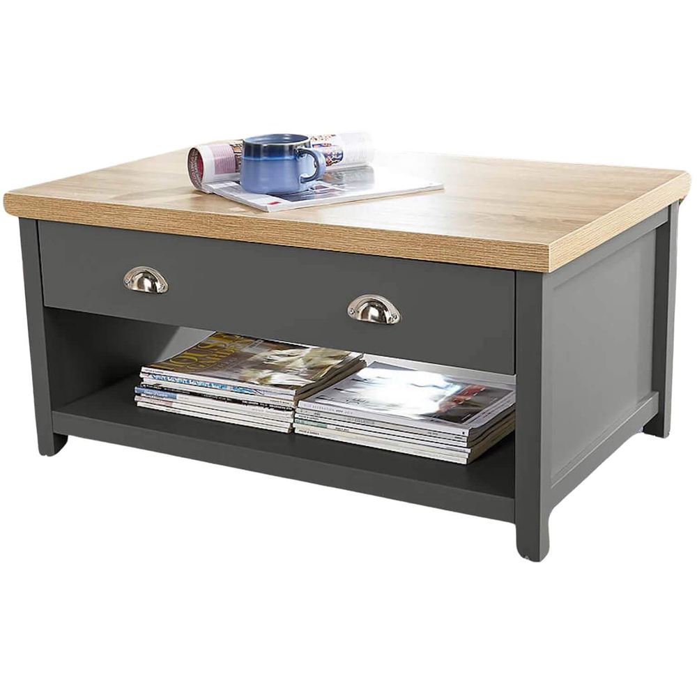 Home Source Avon 2 Drawer Graphite Coffee Table Image 2