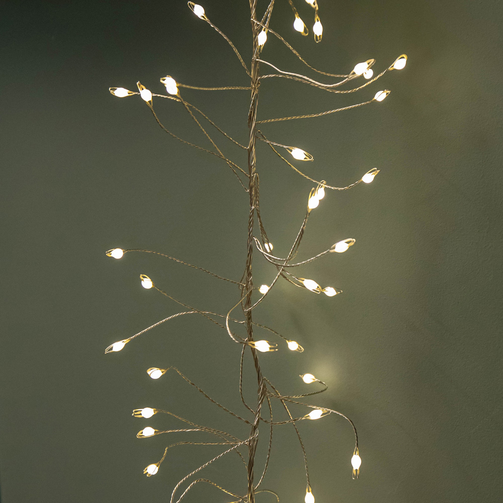 Premier UltraBrights 860 Warm White LED Silver Pin Wire Cluster Light 5.4m Image 4