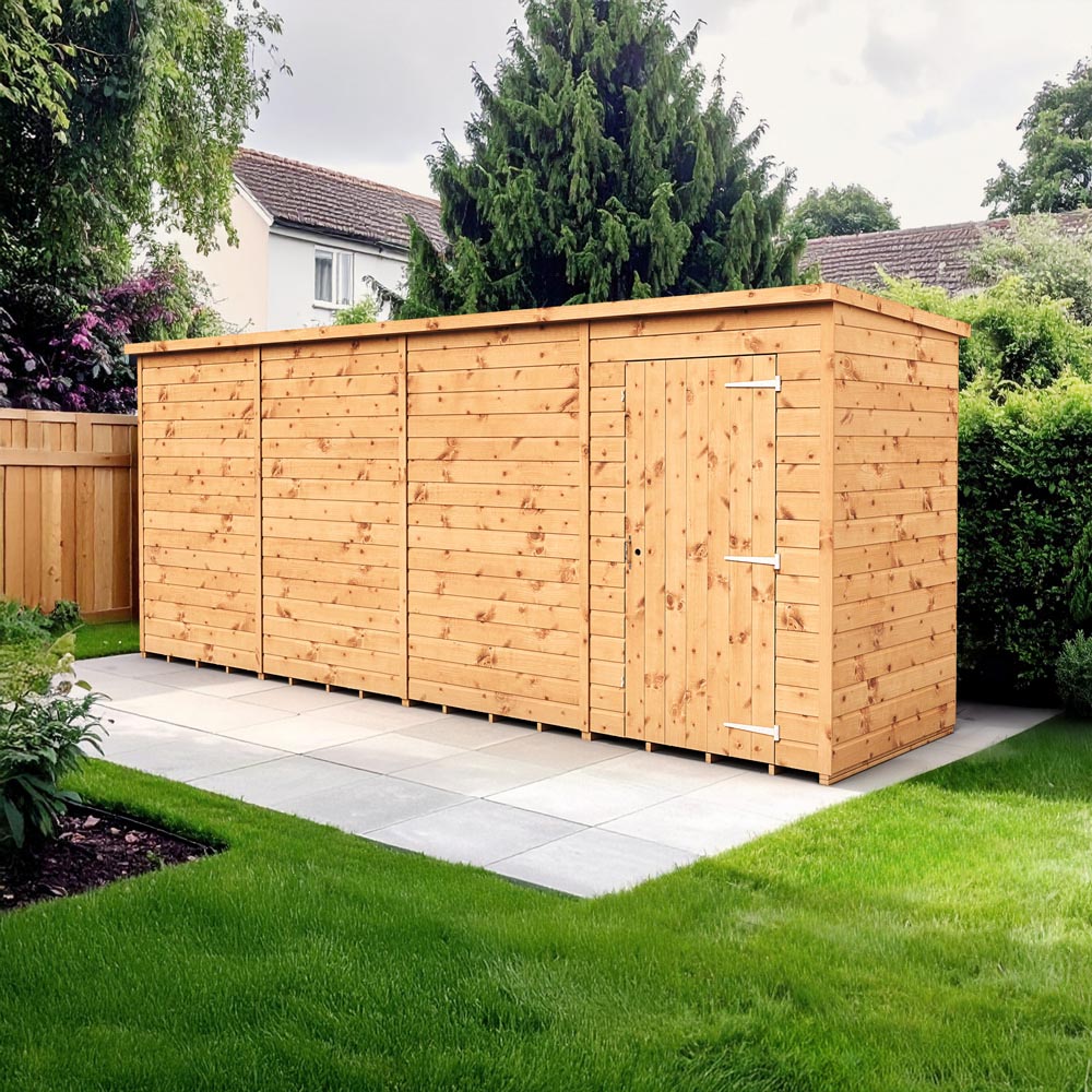Empire Sheds 16 x 4ft Tongue and Groove Wooden Pent Garden Shed Image 2