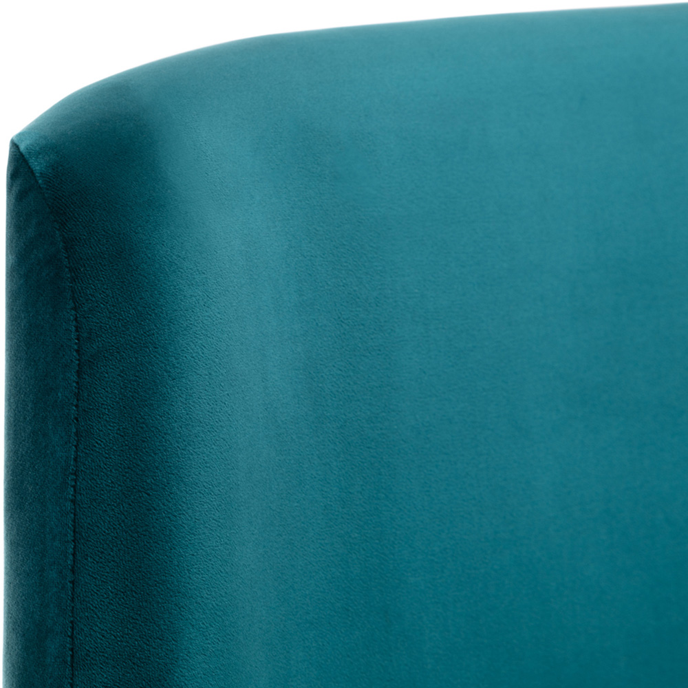 Julian Bowen Frida Double Teal Curved Velvet Bed Image 7