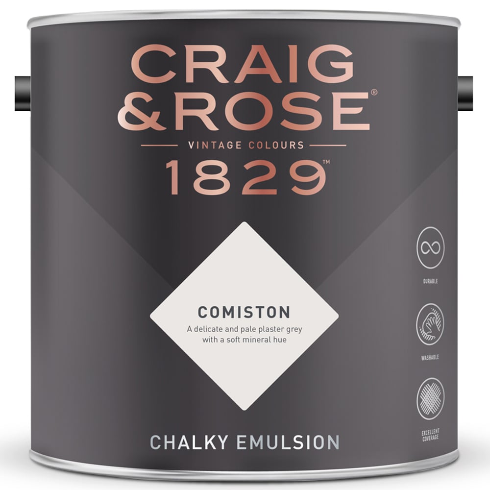 Craig & Rose Walls and Ceilings Comiston Chalky Emulsion Paint 5L Image 2