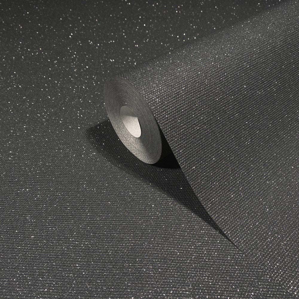 Galerie Industrial Effects Plain Black Wallpaper Image 2