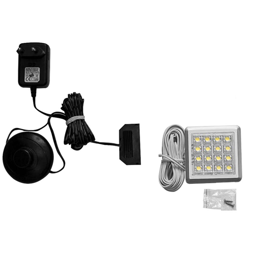 Florence Klara Single Door Grey and Oak Glass Display Cabinet with LED Lighting Image 5