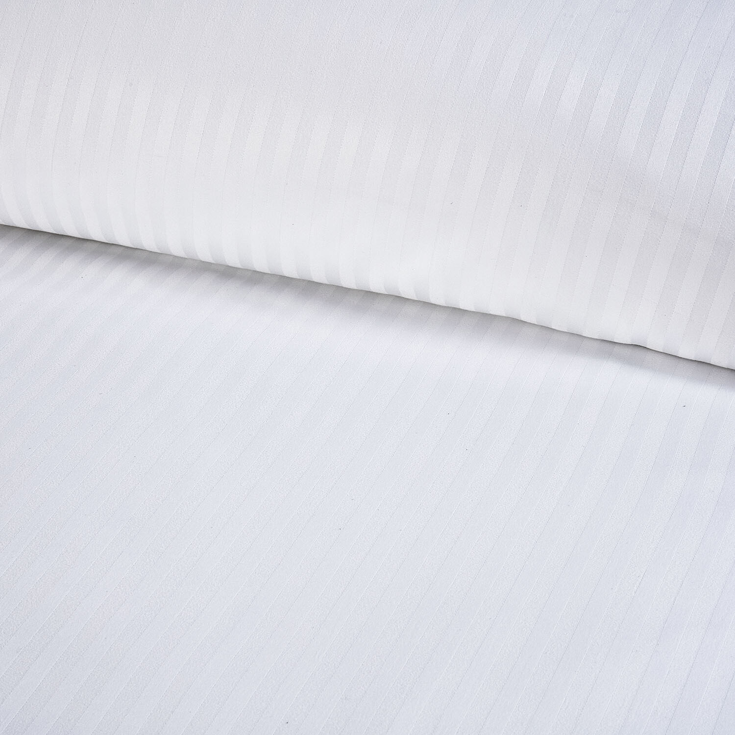 Pimlico Satin Stripe Duvet Set - White / Double Image 4