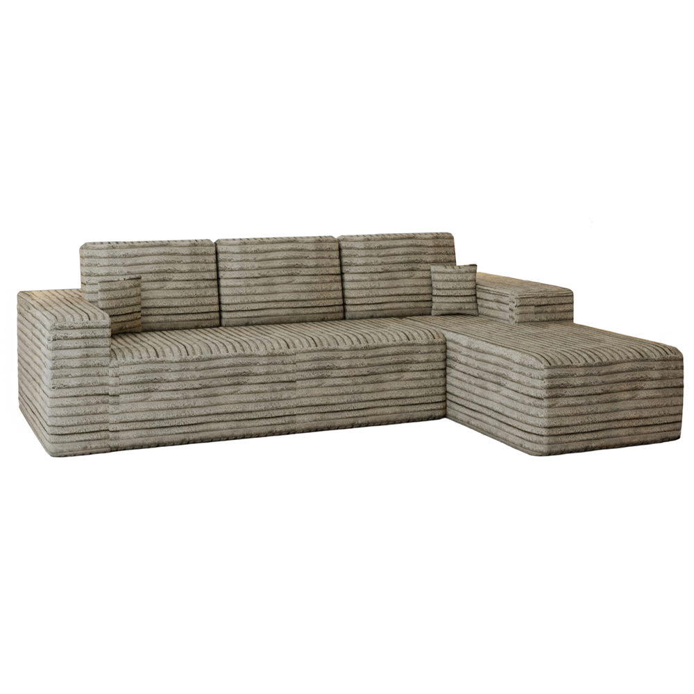 Sliding Wardrobes 4U 3 Seater L Shaped Camel Corner Sofa with Reversible Chaise Image 2