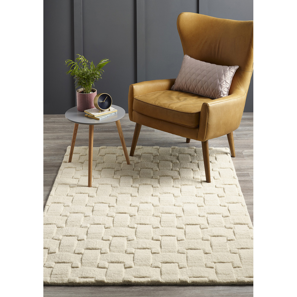 Origins New Ivory 3D Basketweave Rug 120 x 170cm Image 2