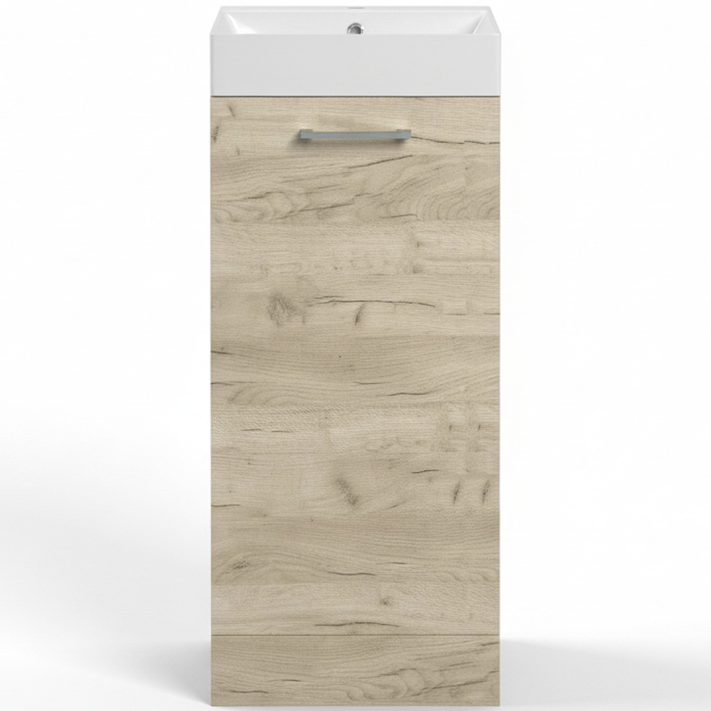 Bathstore Milford Single Door Oak Floor Standing Basin Unit 410mm Image 4