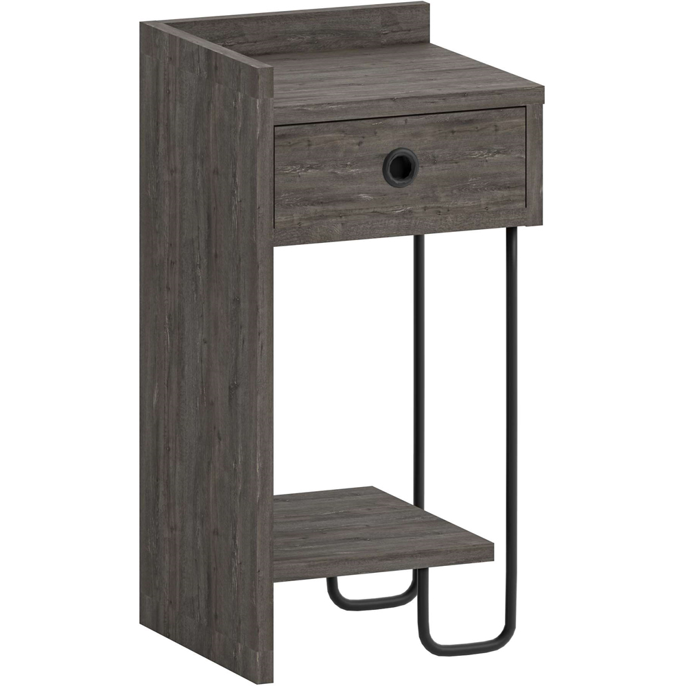 Decortie Sirius Single Drawer 2 Shelf Dark Coffee Left Module Bedside Table Image 2