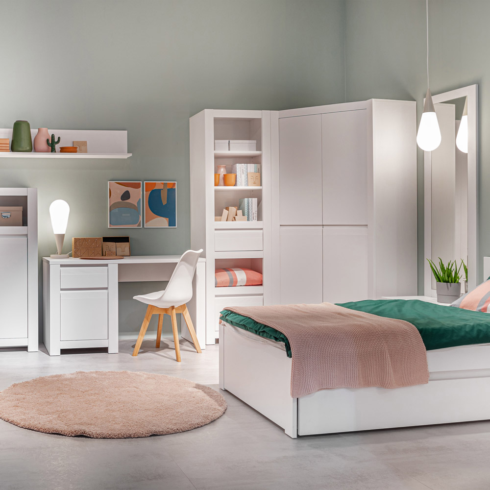 Florence Novi 2 Door Alpine White Corner Wardrobe Image 4