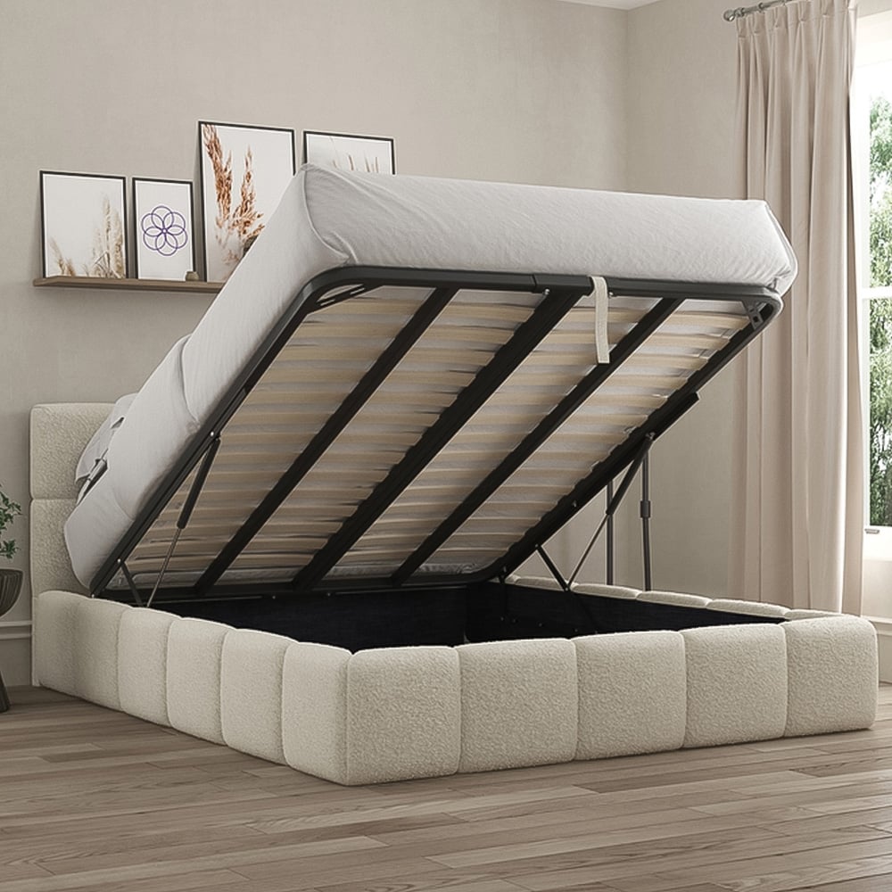 DS Living Ovella Super King Size Latte Cubed Ottoman Bed Image 3