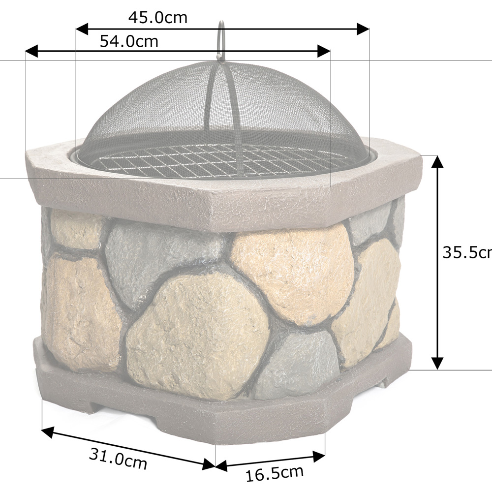 Centurion Supports Fireology Bogota Stone Effect Fire Pit Image 9