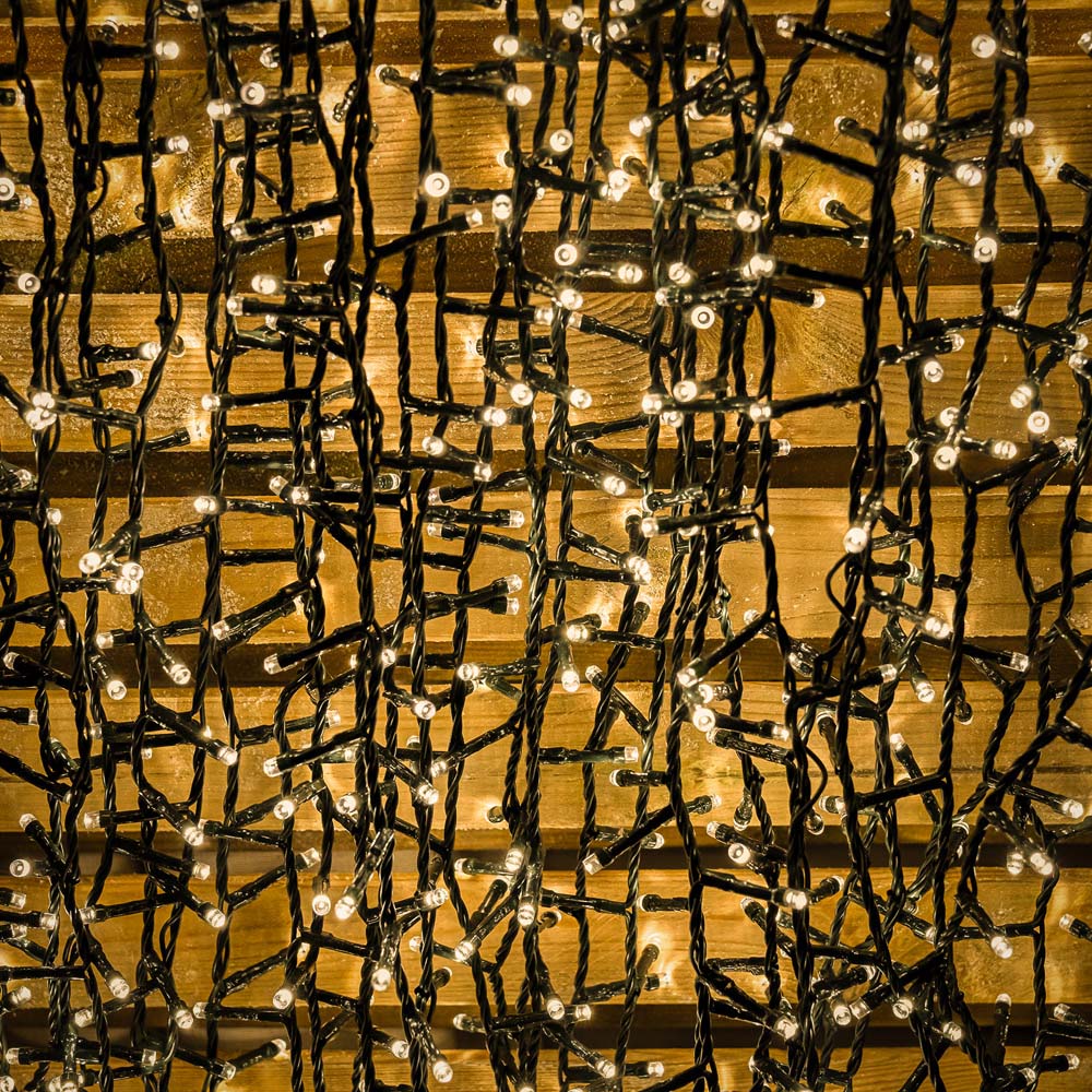 The Christmas Centre 750 Warm White LED Multifunction Green Cable Compact String Light 18.75m Image 5