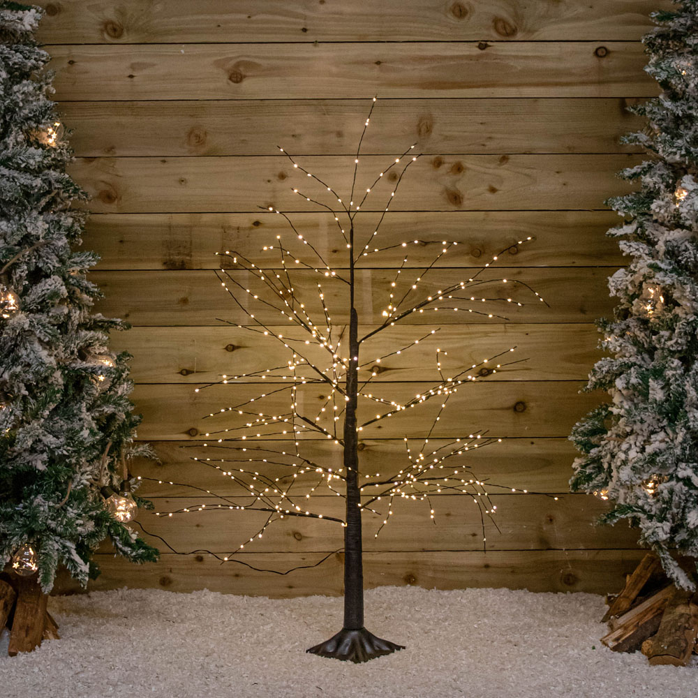 Samuel Alexander Black Micro Dot Warm White LED Pre-Lit Artificial Christmas Tree 4ft Image 9