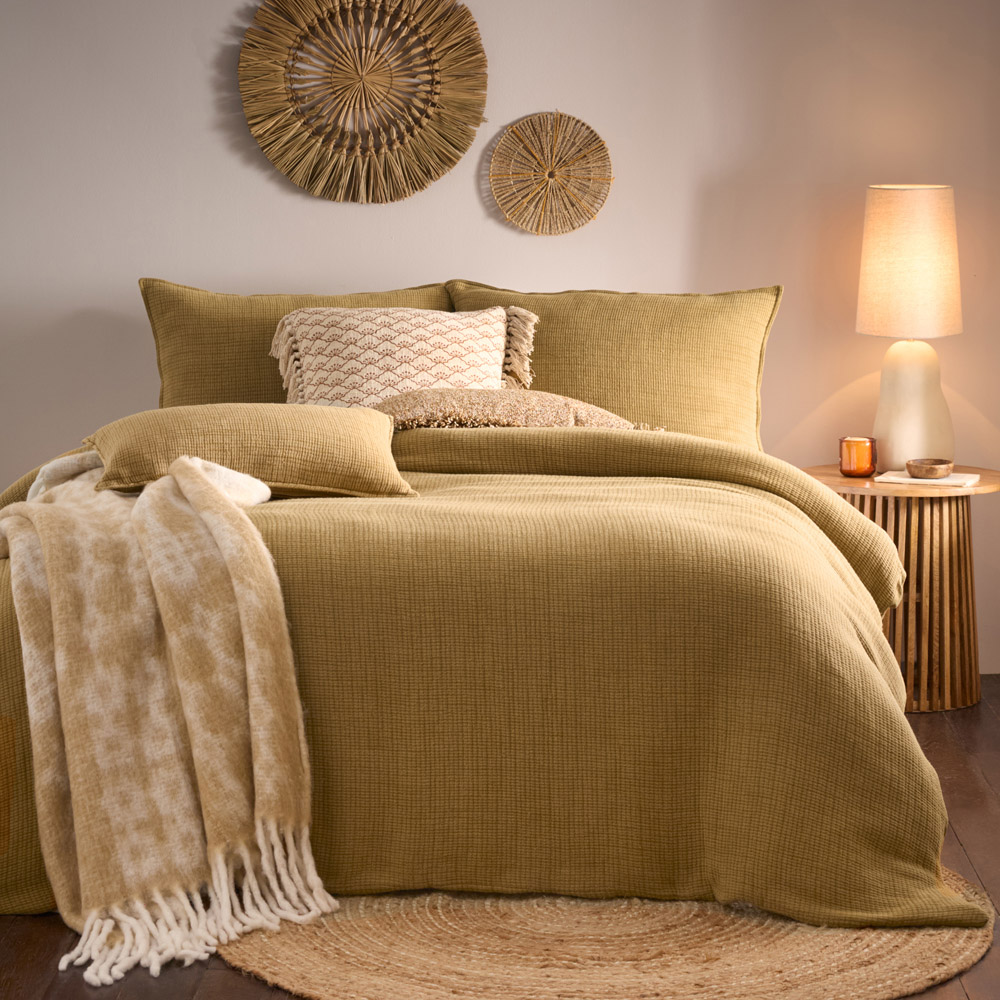 Yard Ribble Double Honey Acid Washed Duvet Cover Set Image 3