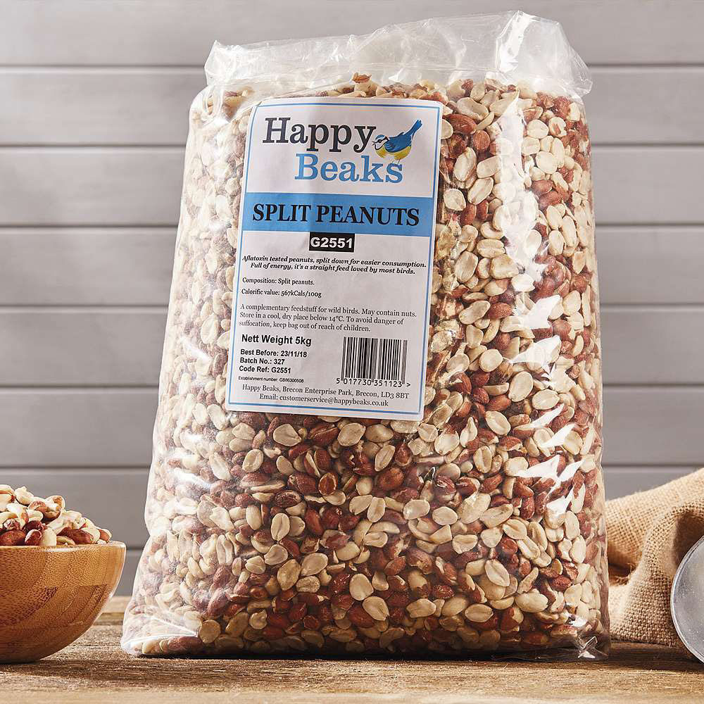 Happy Beaks Aflatoxin Tested Split Peanut Bird Food 5kg Image 2