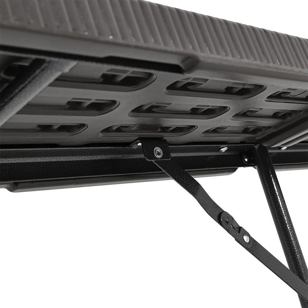 Living and Home Set of 2 Rattan Black Folding Bench Image 6