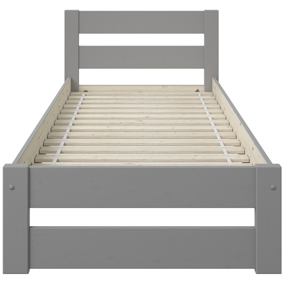 Noomi Tera Single Grey Bed Frame Image 3