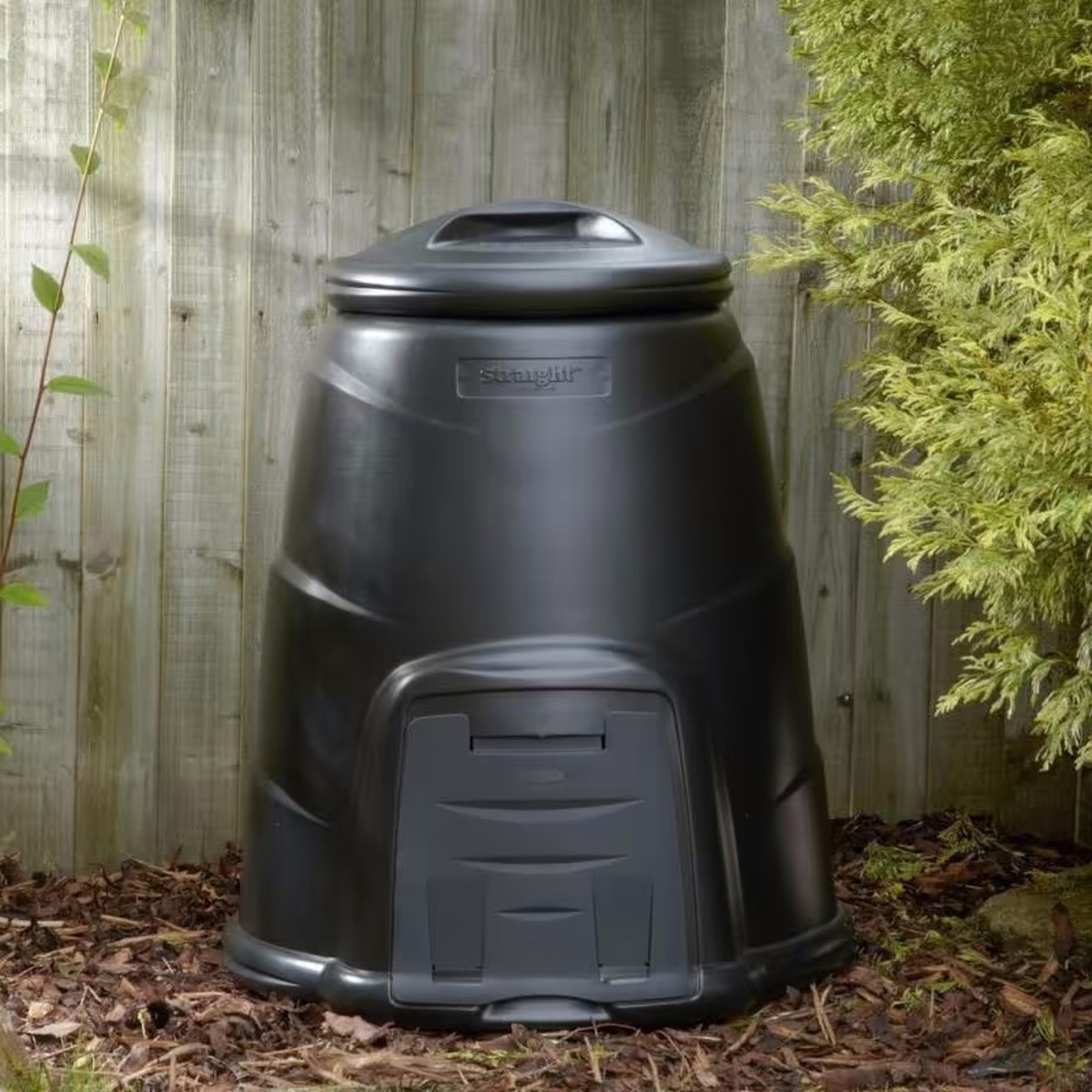 Straight PLC Black 220L Compost Converter with Base Plate Image 2