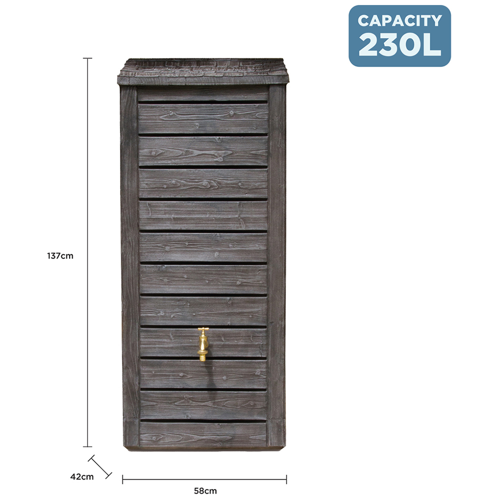 Charles Bentley Norway 230L Brown Water Butt Image 5