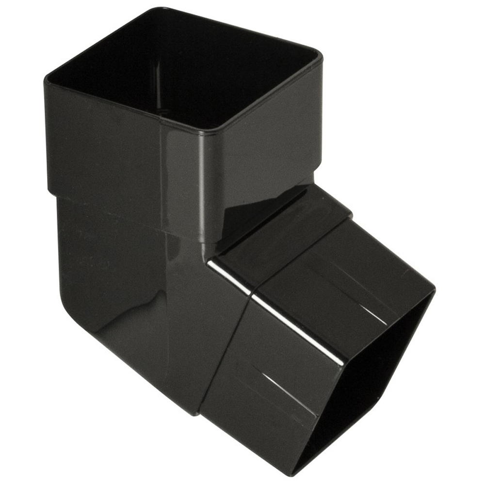FloPlast Square 112 Degree Downpipe Offset Bend Black Image 5