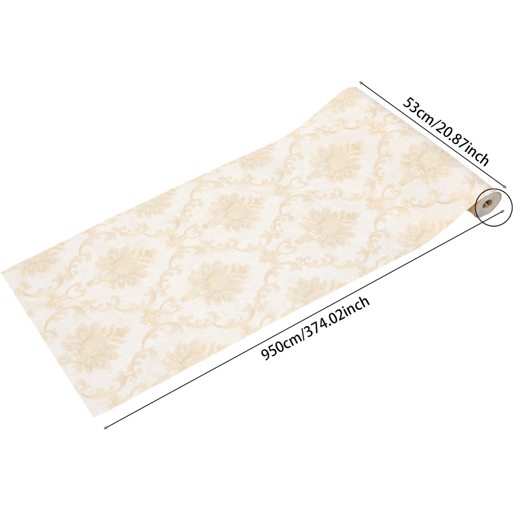 Living and Home Textured 3D Embossed Gold Non-Pasted Wallpaper Image 8