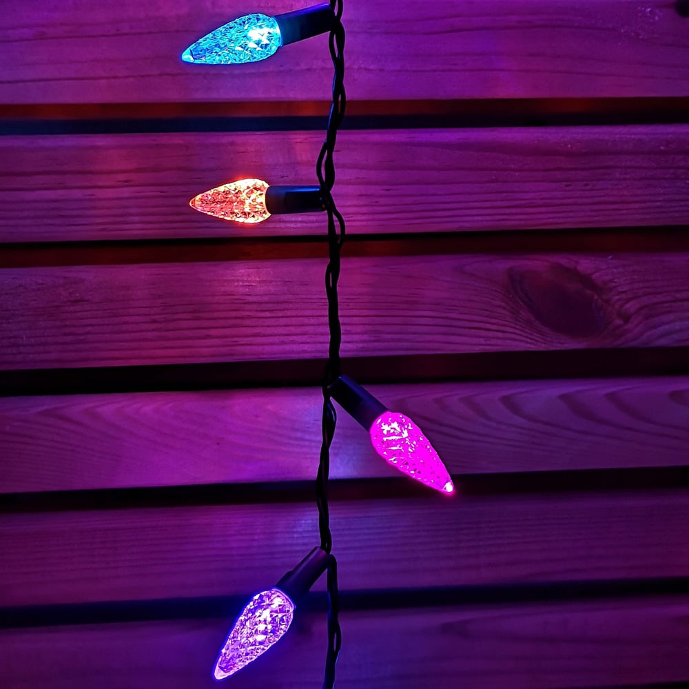 Samuel Alexander 150 Rainbow LED Pine Cone Christmas Light 7.5m Image 9