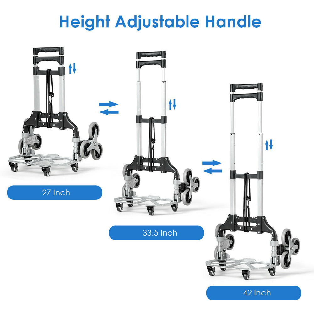 Costway Folding Hand Truck with Wheels and Elastic Rope Image 8