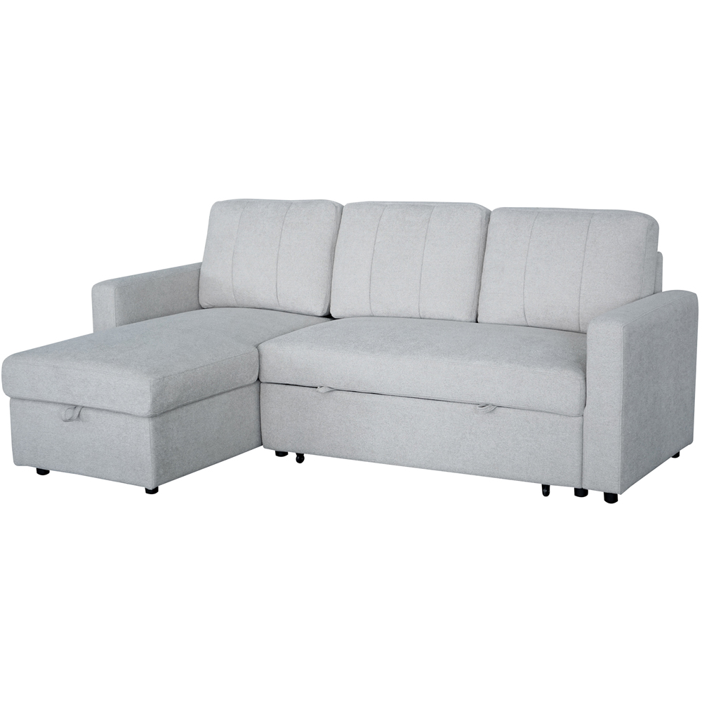 Aspire Nexis 3 Seater Grey Left Hand Chaise Corner Sofa Bed Image 2