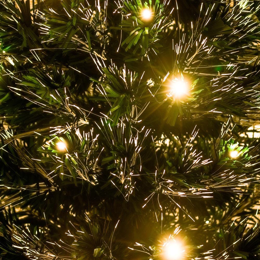 The Christmas Centre 70 Warm White LED Green Fibre Optic Artificial Xmas Tree 6ft Image 5