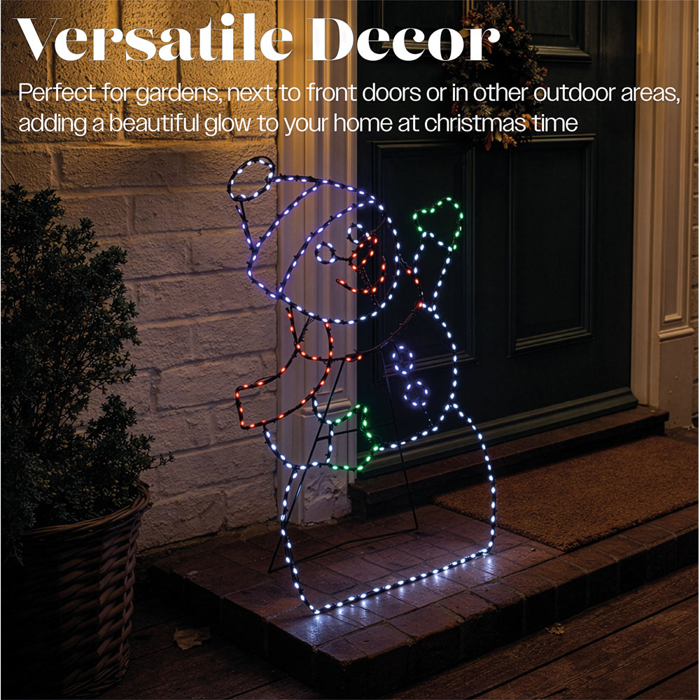 Xmas Haus 241 Multicolour Micro LED Metal Snowman Silhouette Christmas Decoration 53cm Image 5