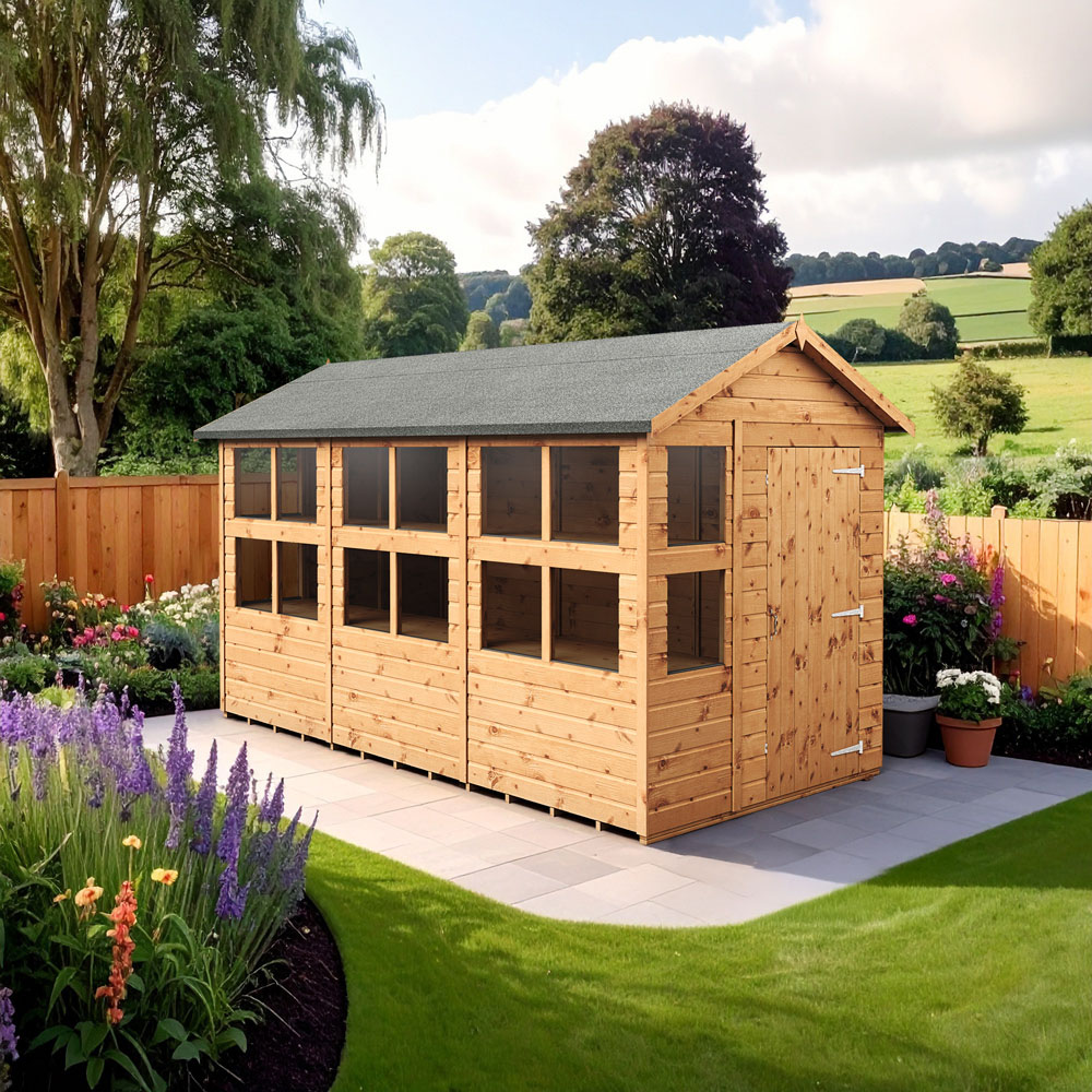 Empire Sheds 6 x 12ft Tongue and Groove Apex Potting Garden Shed Image 2