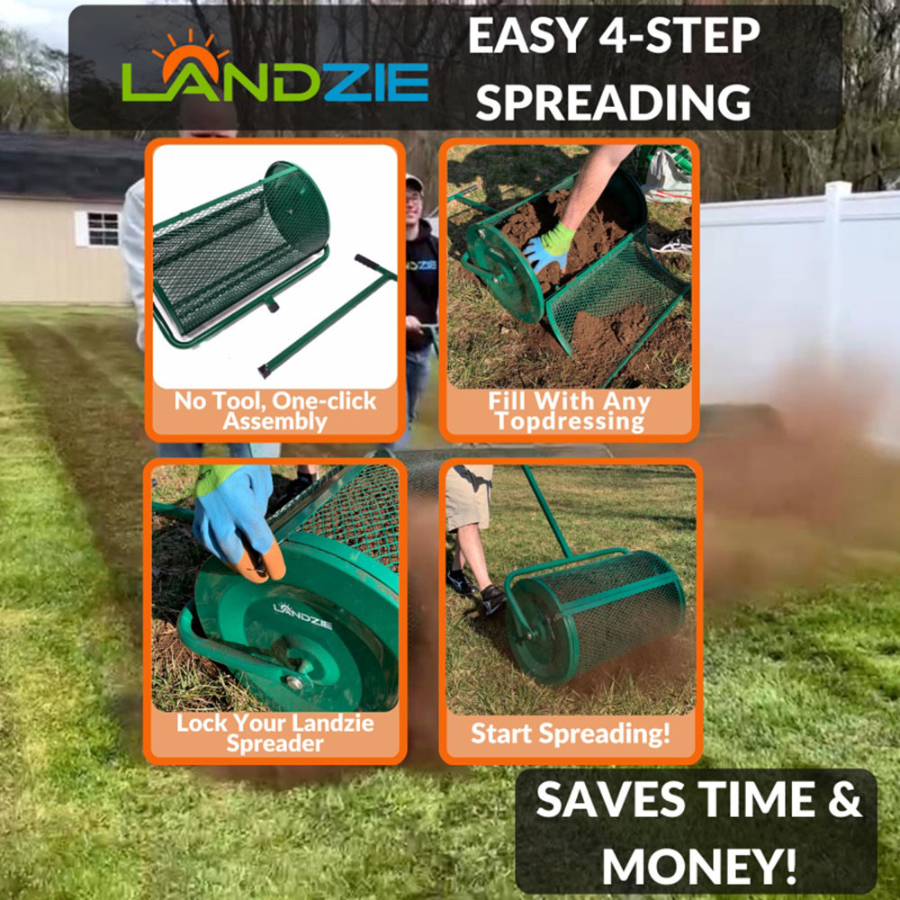 Landzie Green Compost and Peat Moss Spreader Image 5