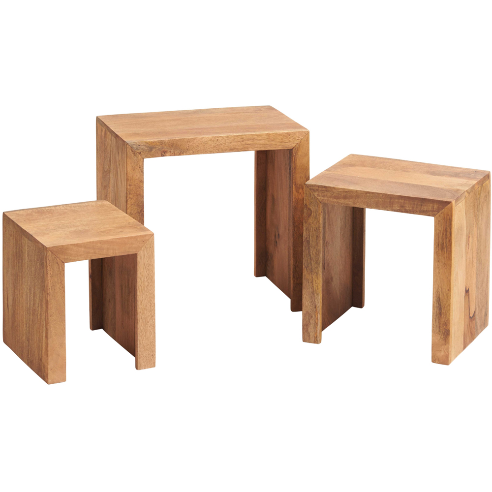 Brooklyn Napoli Toko Light Mango Nest of Tables Set of 3 Image 3