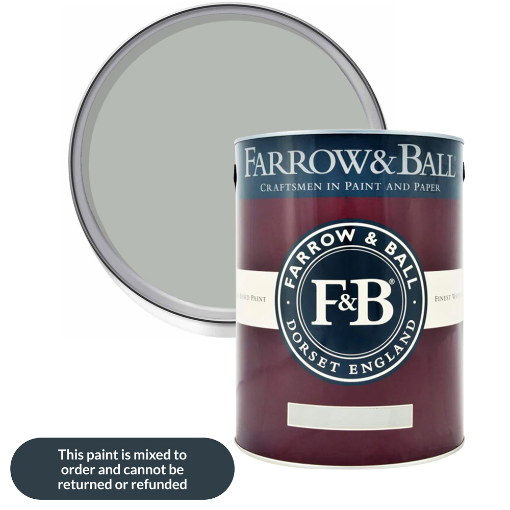 Farrow & Ball Estate Eggshell Light Blue Satin Paint 5L Image 1