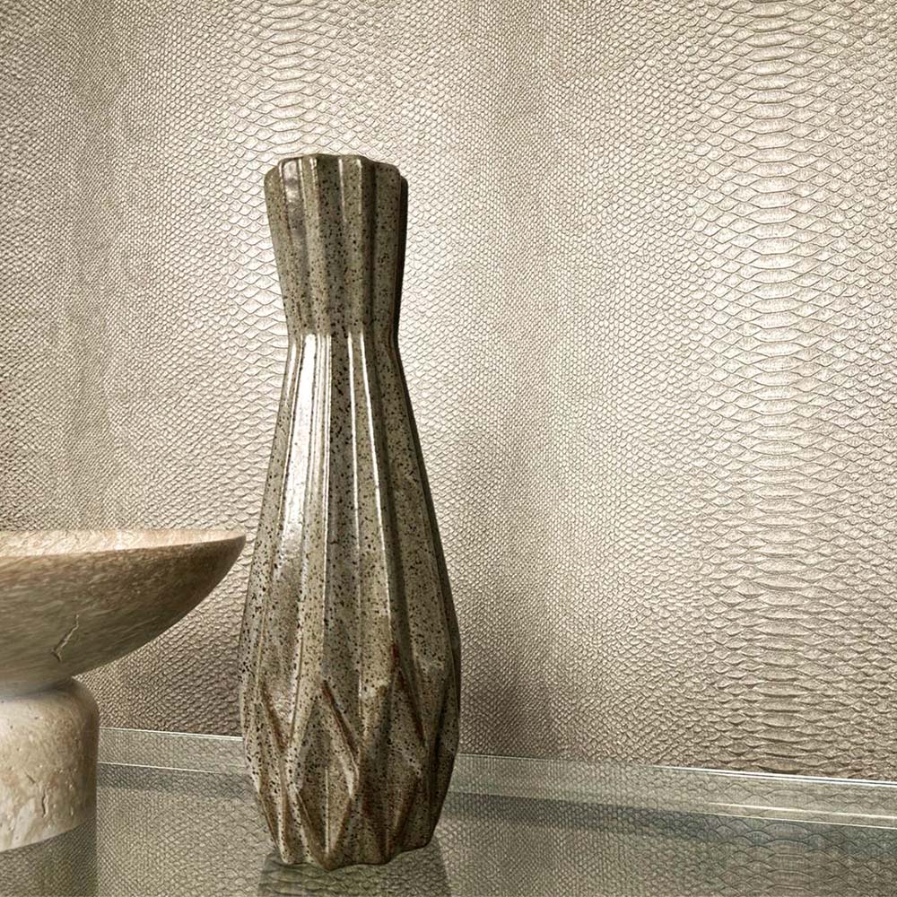 Belmont House Bowie Alabaster Cream Wallpaper Image 4