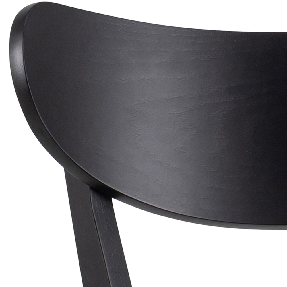 Florence Roxby 4 Seater Bar Dining Table Oak and Black Image 5