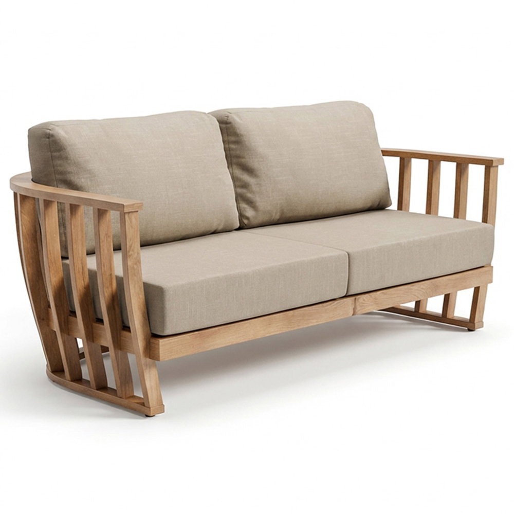 Royalcraft Lucca 5 Seater Teak Effect Lounging Set Image 3