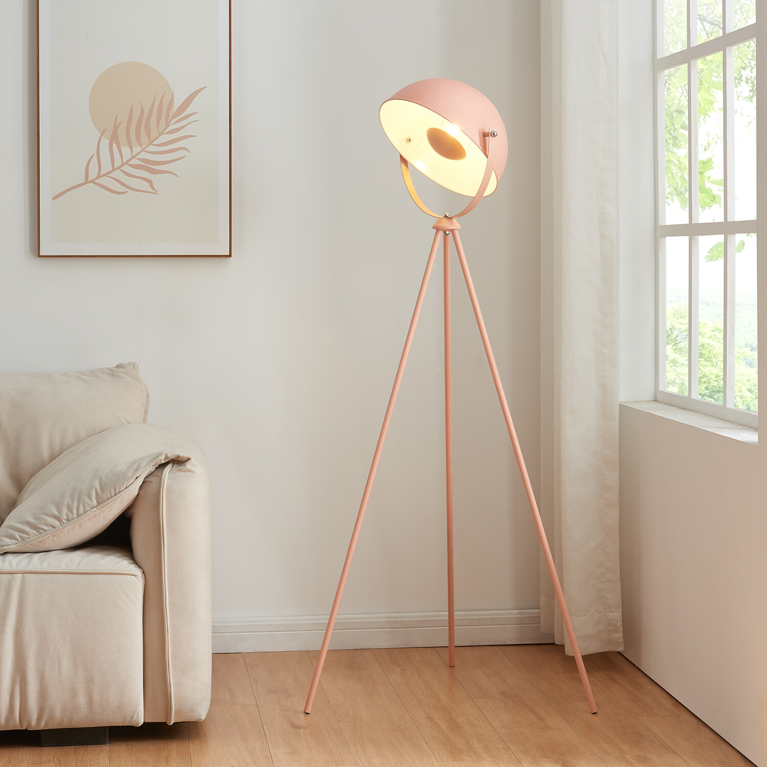 Nora Tripod Floor Lamp - Apricot Image 2