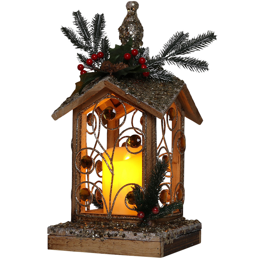 Single Jewelled Wooden LED Candle Light Decoration in Assorted styles Image 4