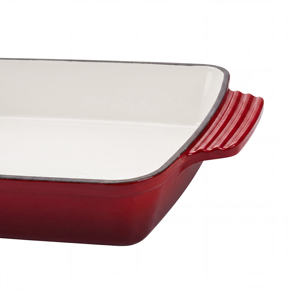 Living and Home 3L Red Enamelled Rectangular Baking Dish Image 6
